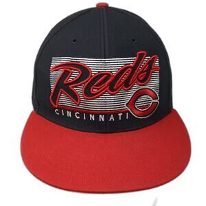 Cincinnati Reds MLB '47 Brand Snapback Black Red One Size Baseball Hat Cap